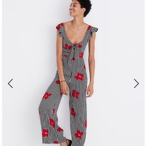 Madewell Plumeria Cutout Jumpsuit Candied Orchids